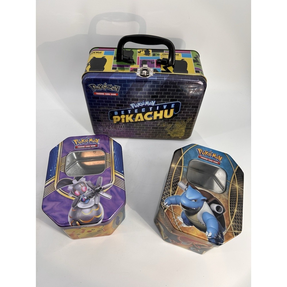 2014-2019 Pokemon Collection Tin Boxes‎ Lot Of 3